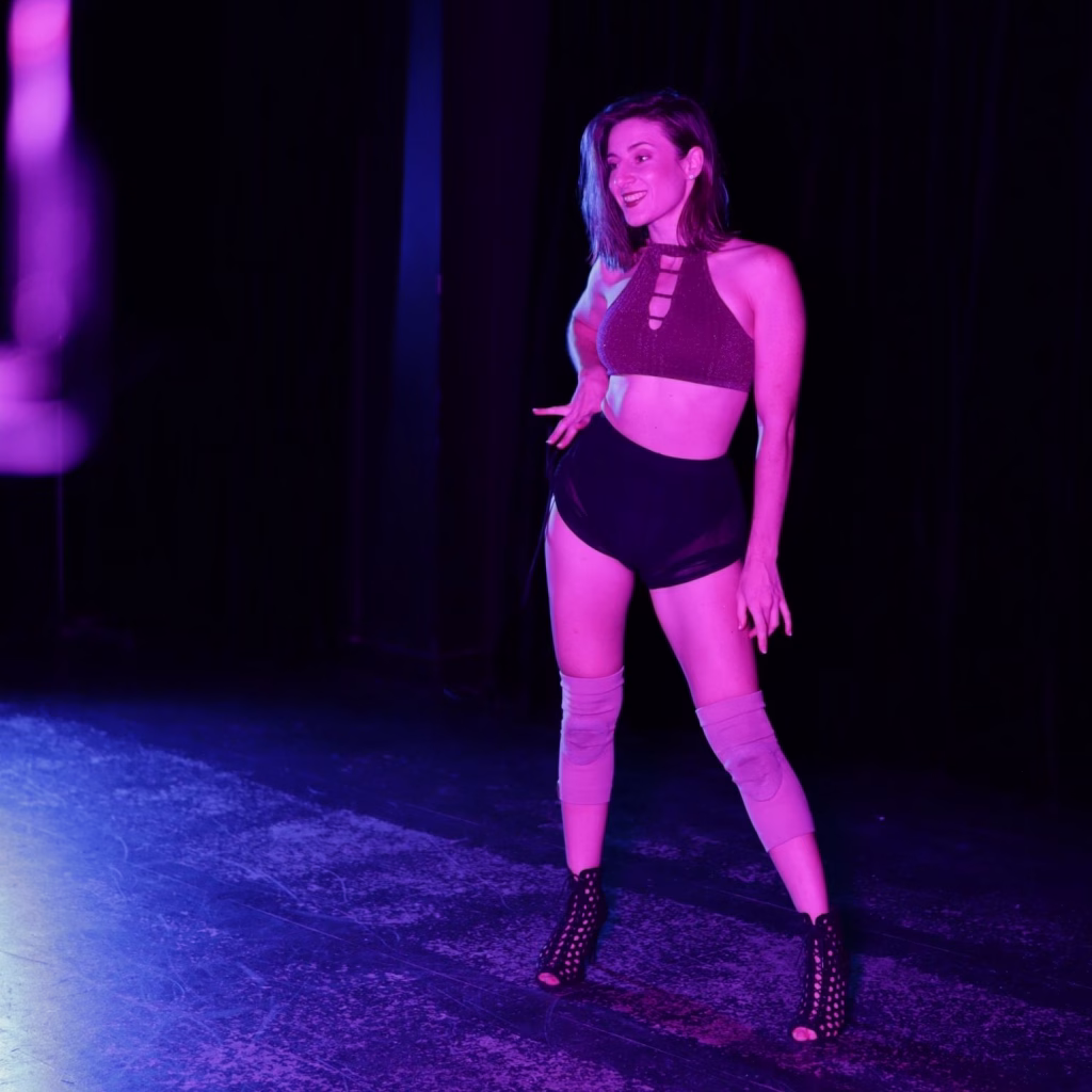 dance instructor and owner of minx choreography smiling in Brisbane dance studio